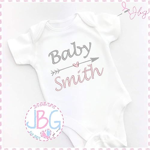 personalised embroidered baby grow