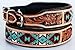 ProRider Medium 17”-21” Amish Made 100% Cow Leather Hand Tooled Puppy Dog Collar 6064TLthumb 1