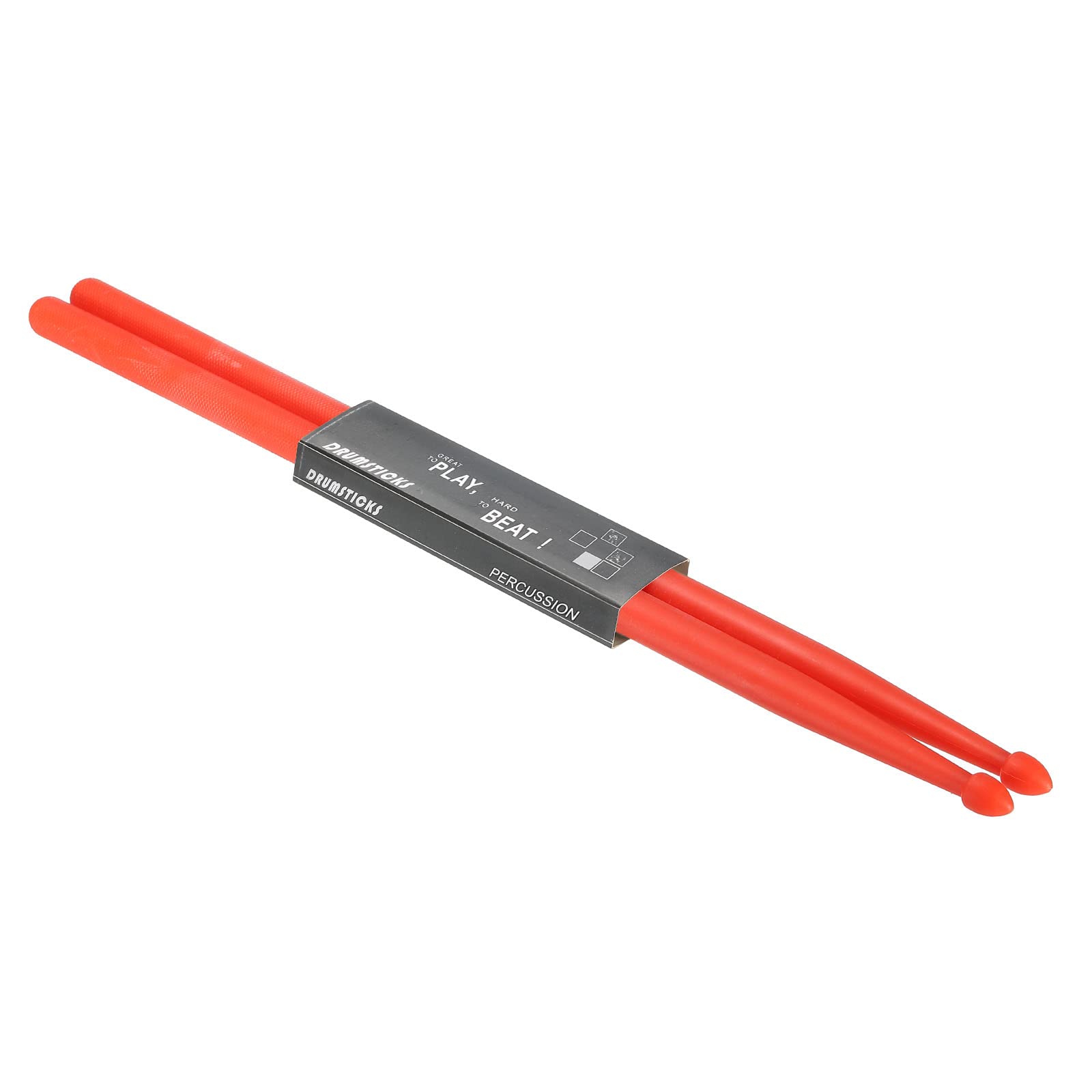 PATIKIL Nylon Drumstick 5A Plastic Anti Slip Handle Drum Stick for Adults Electronic Drums Musical Instrument Percussion Red