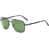 JIM HALO Retro Square Aviator Sunglasses Premium Glass Lens Flat Metal Eyewear Men Women