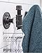 PIPE DECOR Robe and Towel Single Hook Kit Heavy Duty DIY Style, Rustic and Chic Industrial Iron Pipe with Electroplated Black Finish, Wall Mounted, Mounting Hardware Included, Oil + Rust Free (3)