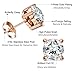 Thunaraz Stainless Steel Stud Earrings for Women Round Cut Cubic Zirconia Earrings Set 6 Pairs 3mm-8mm Rose Gold Tone