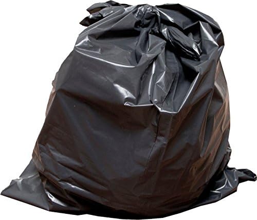 60 Gallon Trash Can Liners Bags - 50 Count Capacity & 2mil Thick Extra Heavy Duty Strength -Large Garbage, Leak-Proof & Durable Bag Black