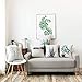 YeeJu Set of 4 Green Plant Throw Pillow Covers Decorative Cotton Linen Square Outdoor Cushion Cover Sofa Home Pillow Covers 20x20 Inch