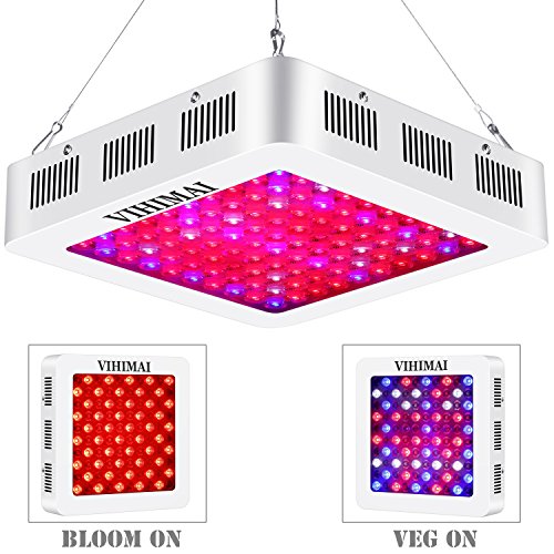 VIHIMAI 1500W LED Grow Light Full Spectrum, 3 Chips 4 Fans Daisy Chain Optical Lens-Series Growing Lamp with UV&IR for Indoor Plant Hyd 2 Switches Control Veg and Flower (1500W)