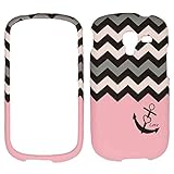 For Samsung Galaxy Exhibit 2013 T599 Anchor Chevron Te701 Matte Texture Cover Hard Case
