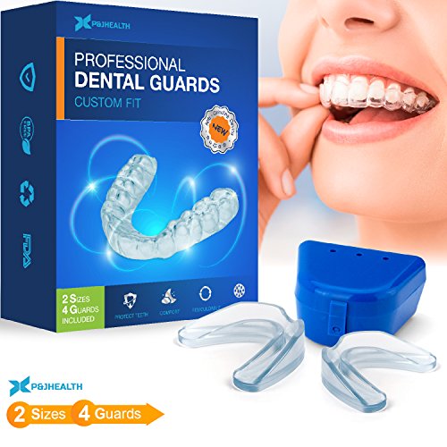 Professional Thin Fit Dental Guard - Pack of 4 - New Upgraded Anti Grinding Dental Night Guard, Stops Bruxism, Tmj & Eliminates Teeth Clenching 