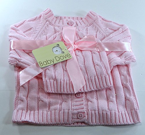 Baby Dove Cable Knit Cardigan & Beanie Set