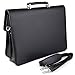 Jack&Chris New PU Leather Briefcase Messenger Bag Laptop Bag, MBYX012, Clasp Upgrade