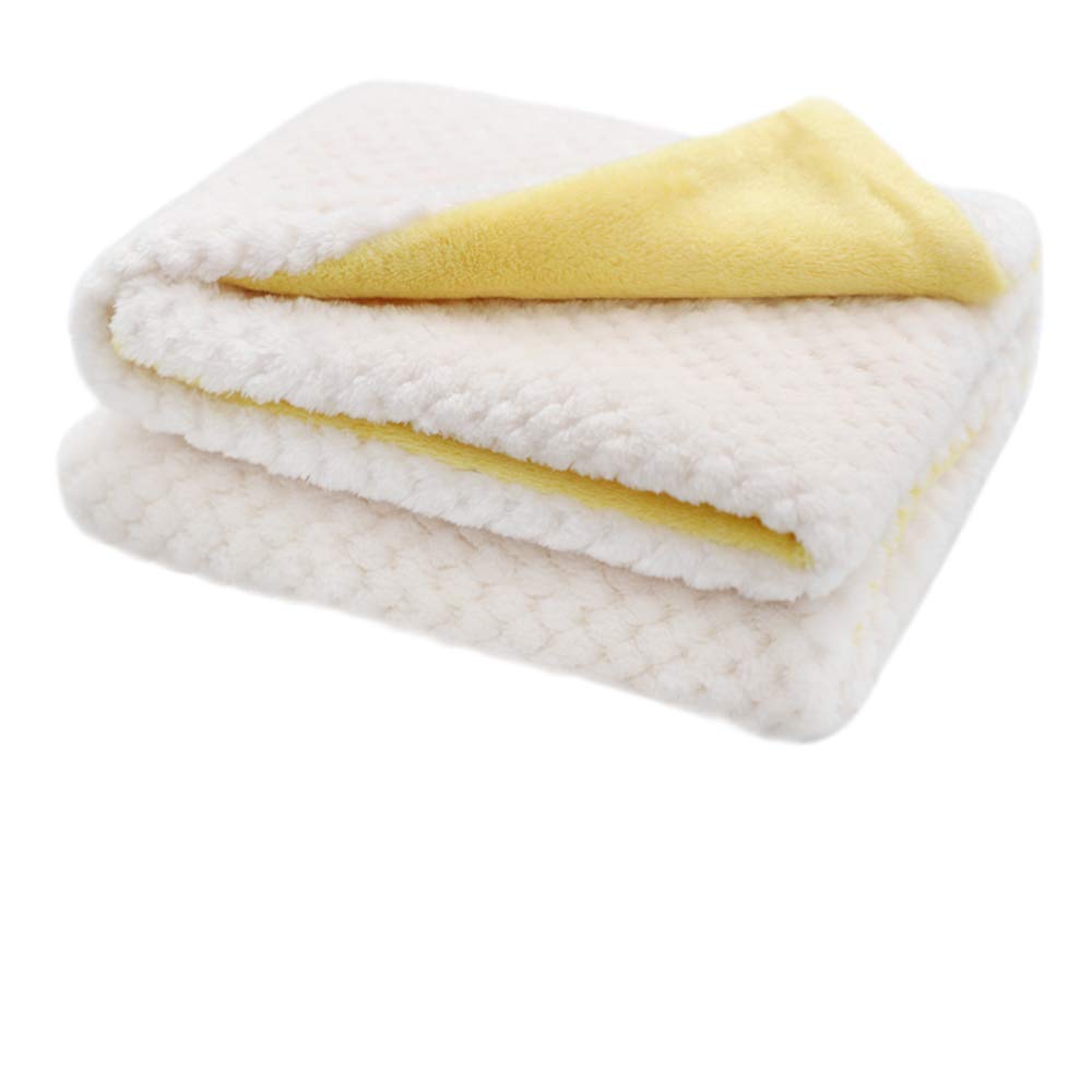 furrybaby Premium Fluffy Fleece Dog Blanket, Soft and Warm Pet Throw for Dogs & Cats (White, S (60x80cm))
