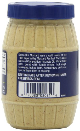 Plochman's Kosciusko Mustard, Spicy Brown, 9-Ounce Spoonable Barrels (Pack of 12) - Thumbnail 5