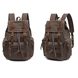 WindFeel Vintage Retro Canvas Backpack, Army Green