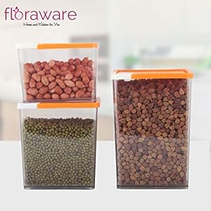 Floraware Storage Container for Kitchen Cereal Dispenser Royal Easy Flow Storage Jar Storage Box Lid Food Rice Pasta…