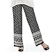 Black and White Print Wide-Leg Pants