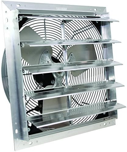 VES Exhaust Fan, Shutter Fan, Box Fan, with 9 foot power cord, 3 Speed for Indoor or Outdoor Ventilation (24 Inches) for attic, garage, shed, warehouse use