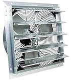 VES Exhaust Fan, 3 Speed Shutter Fan, Box Fan, with 9 Foot Cord for Indoor or Outdoor Ventilation (12 Inches)