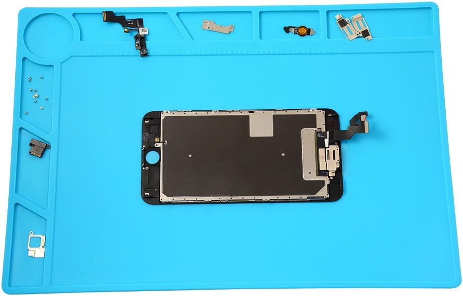 Tappetino In Silicone Per Saldatura E Riparazione Di Smartphone, Computer E Schede Madri, Con Vassoio E Scanalature Per Piccole Parti, Anticalore,  Blu