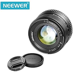 Neewer 35mm F1.2 Manual Focus Large Aperture Prime APS-C Aluminum Lens for Sony E Mount Mirrorless Cameras A7III A9 NEX 3 3N 5 NEX 5T NEX 5R NEX 6 7 A6400 A5000 A5100 A6000 A6100 A6300 A6500