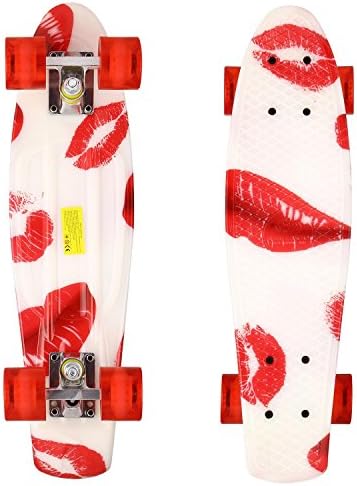 Fast Retro Mini Cruiser 22 inch Complete Skateboard Penny Board Christmas Gift for Kids Beginners Teens and Adults