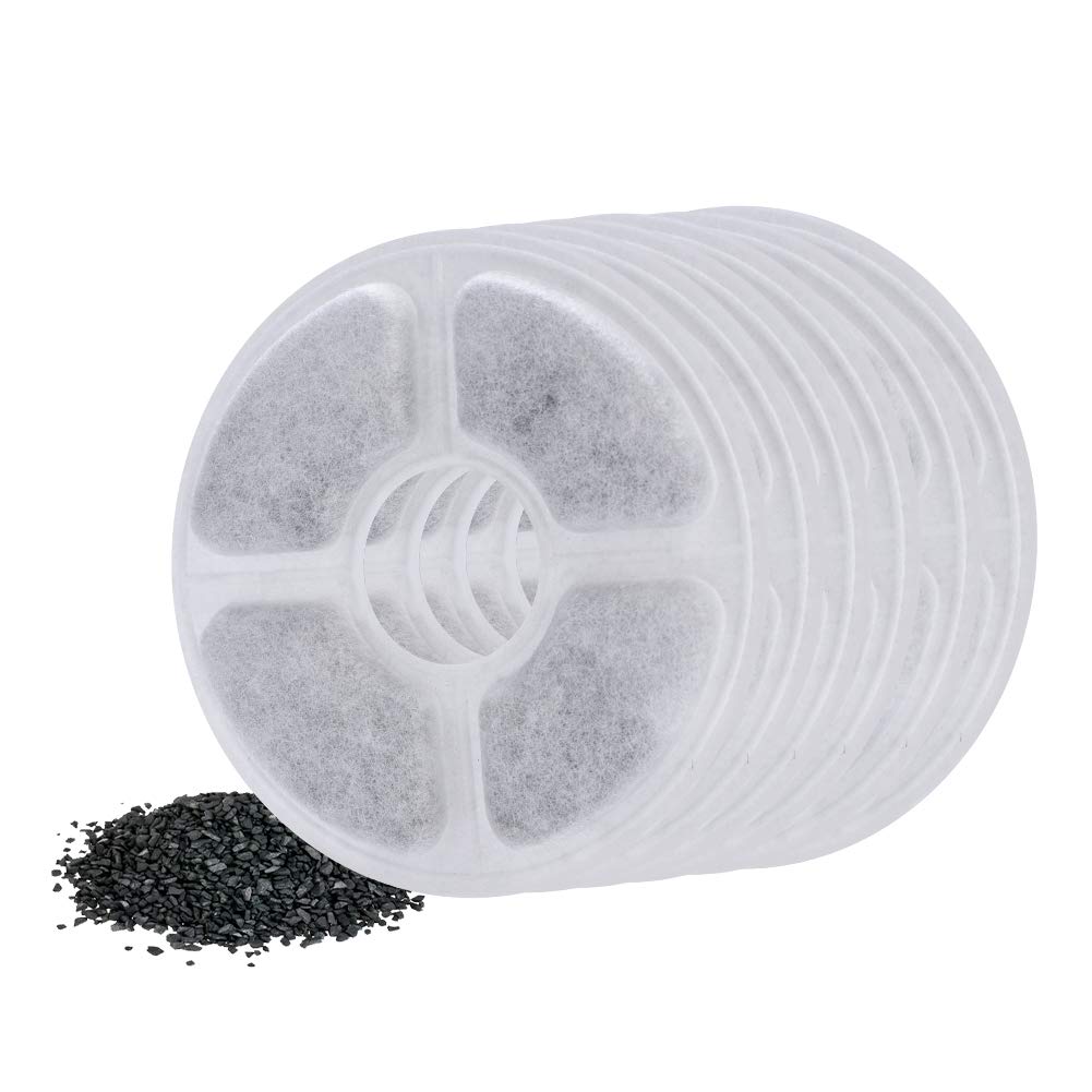 Sonew Cats Water Fountain Replacement Carbon Filter, 6 Pack Filter for 2L Pet Flower Fountain Keep your pets healthy