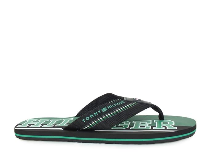 Tommy Hilfiger Flip Flop Schrift-Print Gummisohle schwarz