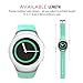MoKo Gear S2 Watch Band, Soft Silicone Replacement Sport Band for Samsung Gear S2 (SM-R720 / SM-R730 ONLY) Smart Watch, NOT FIT S2 Classic (SM-R732 & SM-R735), NOT FIT Gear Fit2 Watch, Mint Green