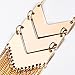 HUIMEI Chevron Three V Shaped Long Chain Pendant Necklace with Tassel