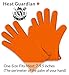 Heat Guardian Silicone BBQ Grill Oven Gloves -Ideal for Barbeque, Oven, Cooking, Frying, Baking, Smoking, and Potholder-Protection Up To 425 Degrees & One-Size-Fits-Most (Orange)