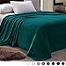 Exclusivo Mezcla Fleece Blanket for Bed, Super Soft and Warm Teal Queen Blankets, All Season Use, Cozy, Plush, Lightweight, 90x90 inches