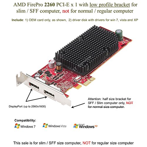 Epic IT Service - AMD FirePro MV 2260 Graphics Card (PCI-E x 1, half size bracket) for SFF computer