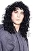 YOUNG LOVE Mens Wigs Costume Party Wigs Heavy Metal Rocker 80s Wig Long Curly Black Cosplay Wig
