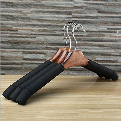 GFYWZ Shirt/Blouse Hangers Wood sponge Hanger Men's Clothing Non-slip Wardrobe frame（pack of 10） , 2 , 42cm*20cm*2.3cm