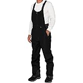 Men's Loose Fit Insulated Bib Overalls, Water Resistant Duck Canvas Utility Workwear, Super Relaxed Fit for Cold Weather