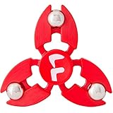 Fidget Spinner Toy with Pouch and Warranty by Fidgeteer (Flight Red)