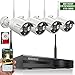 OOSSXX 8-Channel HD 1080P Wireless Network/IP Security Camera System(IP Wireless WIFI NVR Kits),4Pcs 960P Megapixel Wireless Indoor/Outdoor IR Bullet IP Cameras,P2P,App,1TB HDD