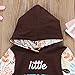Newborn Baby Boy Girl Floral Long Sleeve Hoodie Tops Pants Clothes Set(12-18 months, brown)