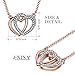 Christmas Gifts J.NINA Rose Gold Plated Guardian Love Necklace Pendant for women Made with Swarovski Crystals Jewelry Birthday Anniversary Gift for Girlfriend Mom Daughter Niece Sisters
