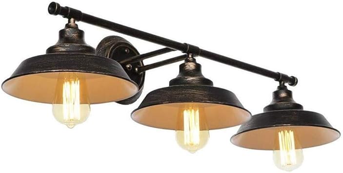 Fda Wandleuchte Wandleuchte, 3-Licht Badezimmer-Spiegellampe, Jahrgang