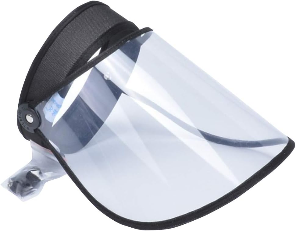 Lantch Safety Face Shield Full Protection Cap Wide Protective Visor Resistant (1 PC, A-Black)
