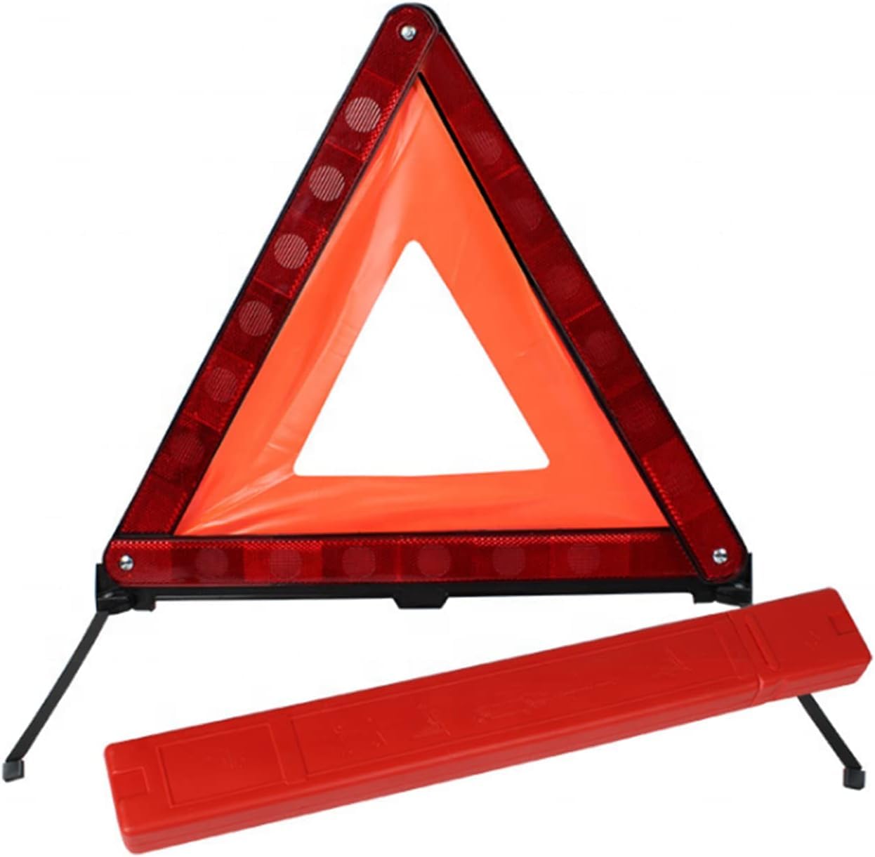 Netagon Warning Triangle For Cars - Car Triangle Warning Sign Breakdown Kit, Emergency Car Warning Triangle European Driving Reflective Red Breakdown Triangle Hazard Triangle ECE R27 Compliant
