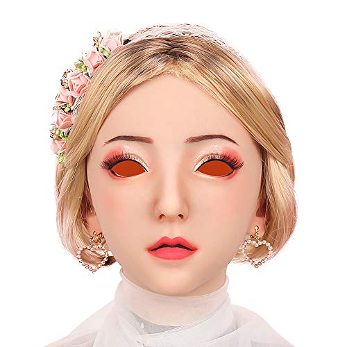 Minaky Silicone Realistic Female Head Mask Handmade