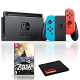Nintendo Switch with Neon Blue and Red Joy-Con
