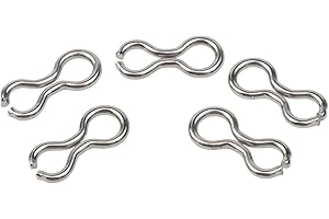 Fishing Sinker Eyes Eyelets 100pcs Stainless Steel for Fishing in Any Condition Freshwater and Saltwater (Silver L)