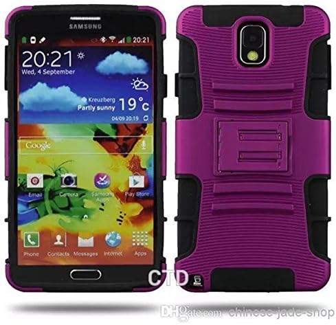 Military Grade Purple iPhone 6 Plus 5.5" Case By S And S Accessories(TM) **NEW** [Ultra Hybrid 2 in 1 Armor Series] Shockproof (Dustproof) Air Cushion Technology Case with Kickstand