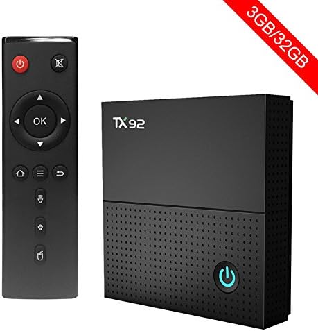 Winbuyer TX92 Smart tv box Android 7.1 Amlogic 3GB+32GB BT 4.0 2.4/5 Dual-Band WiFi 4K UHD &amp; LAN VP9 DLNA H.265