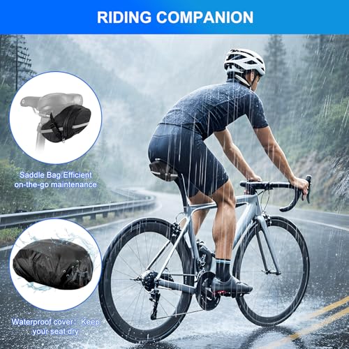 Ninonly Bicycle Tool Kit 27pcs with Pump 120PSI and Multitool 16 in 1 Complete Bike Repair Kit Patch and Levers for Camping Travel Bag