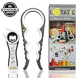 Lovatic Bottle Opener Jar Opener/ Ergonomic Easy Can Opener For Elderly, Seniors, Arthritis Sufferers/ Opener Matching With Variety Of Seals & Lids- Valuable E-book Of 120 Recipes for Delicious Jam