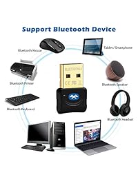 Bluetooth 4.0 USB Dongle Adapter - Maxesla Wireless Bluetooth Transmitter Receiver for Windows 10 8   7   Vista XP Laptop PC for Bluetooth Speaker, Headset, Keyboard, Mouse, Game Controller Black