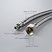 KES IUS1016-P2 Faucet Connector, Braided UV-resistant polymer fibers Supply Hose ¨C 9/16-24 UNEF Thread x M10 Male Connector, 16¡± Long x 2 Pcs (1 Pair)