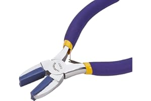 BENECREAT Double Nylon Jaw Pliers Wire Forming Pliers with Blue Adhesive Jaws for DIY Jewelry Making Hobby Projects (Box Joint Construction)